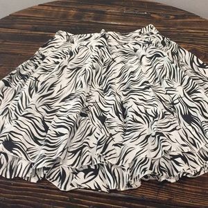 Zebra print circle skirt